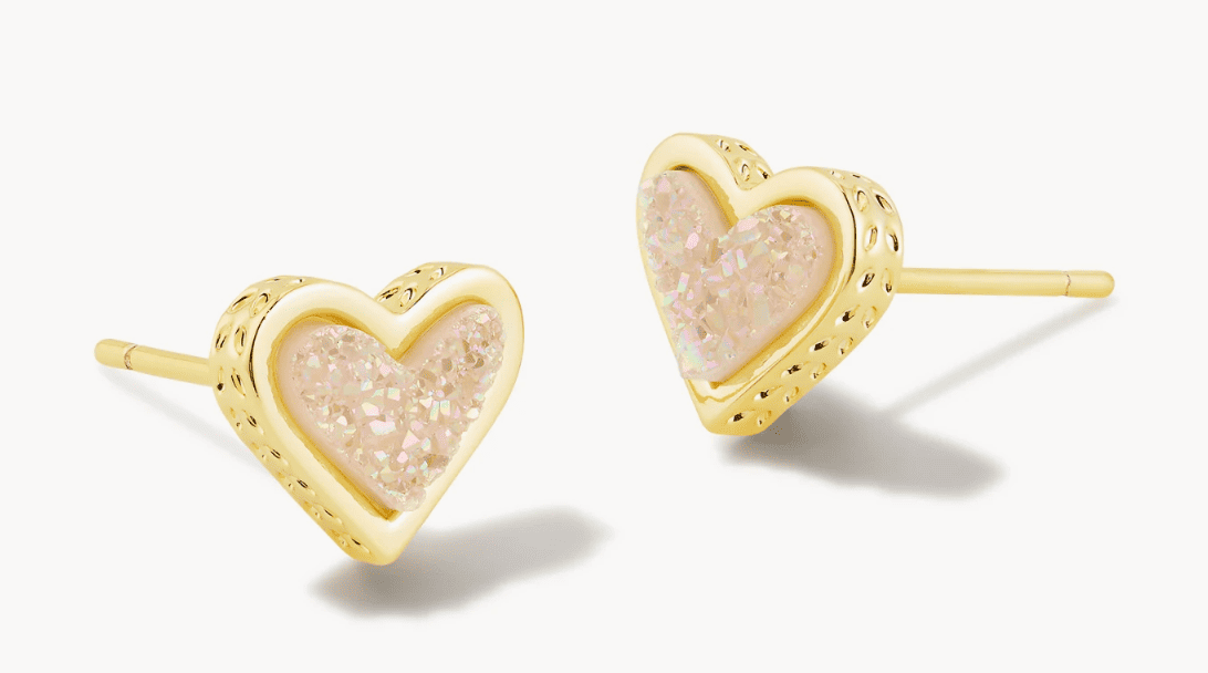 Kendra Scott-Ari Heart Gold Stud Earings